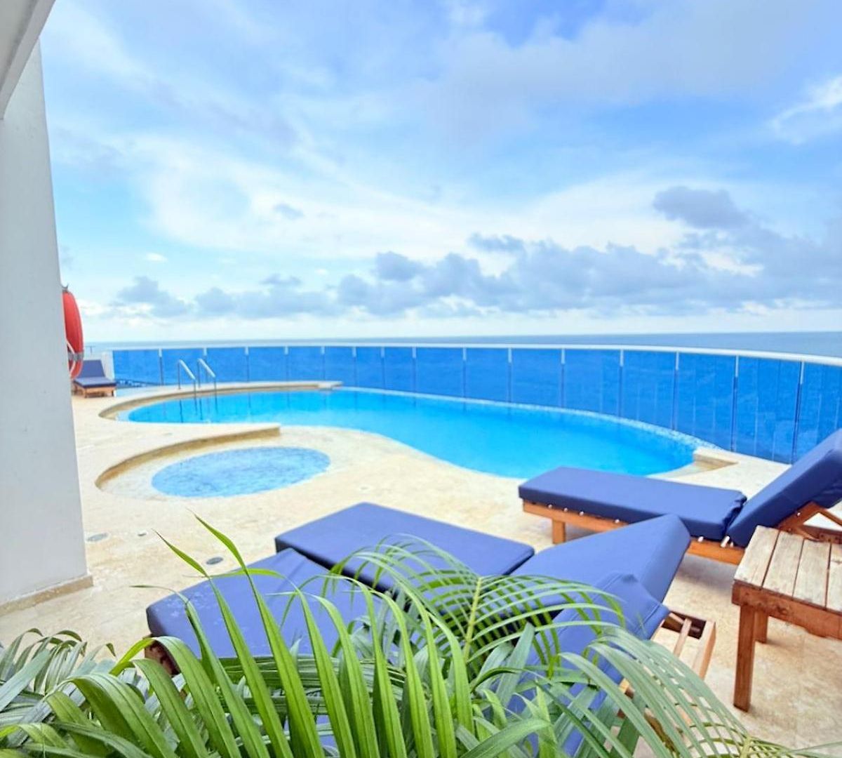 Apartamento frente al mar vistas panoramicas y piscina * Cartagena